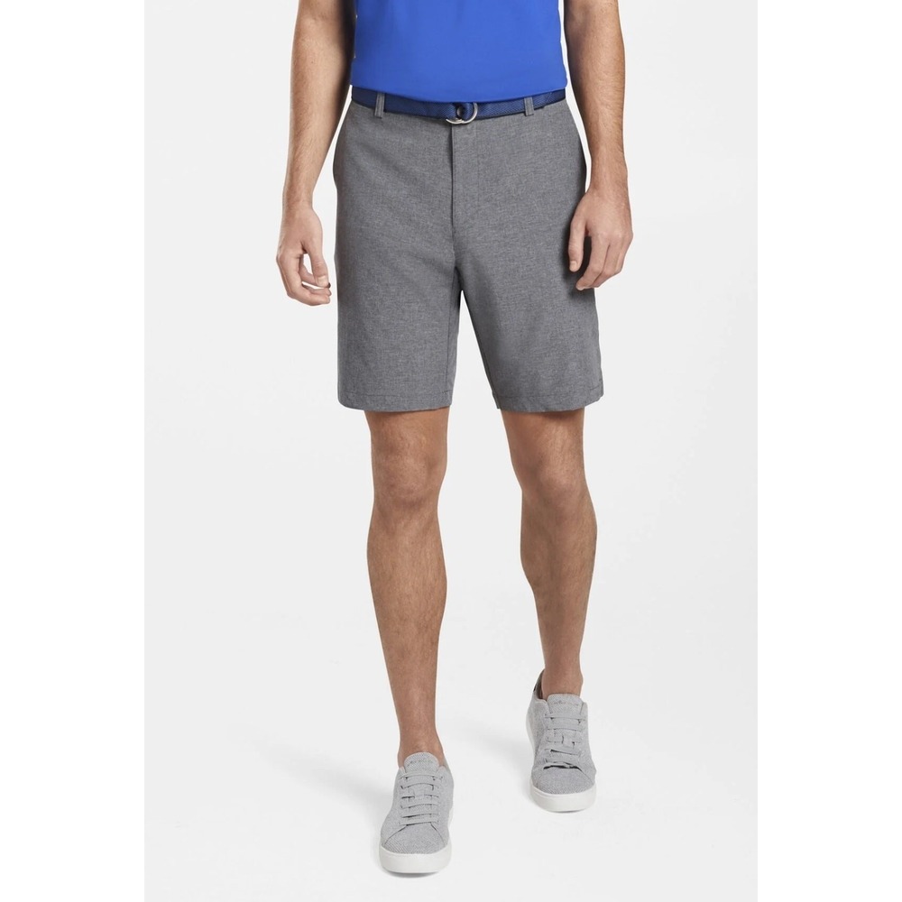 Peter Millar Crown Sport Mens Size 38 Golf Shorts Gray Country Club Resortwear